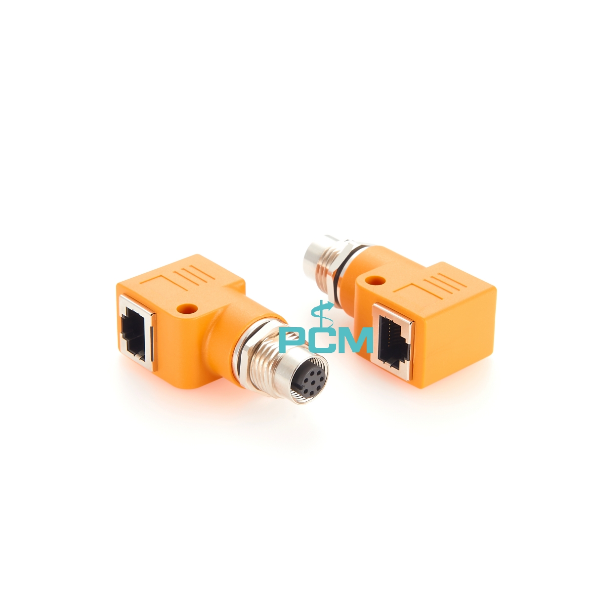 4 Pin 8 Pin M12 A coding To RJ45 Female Gigabit Ethernet Plug Adapter